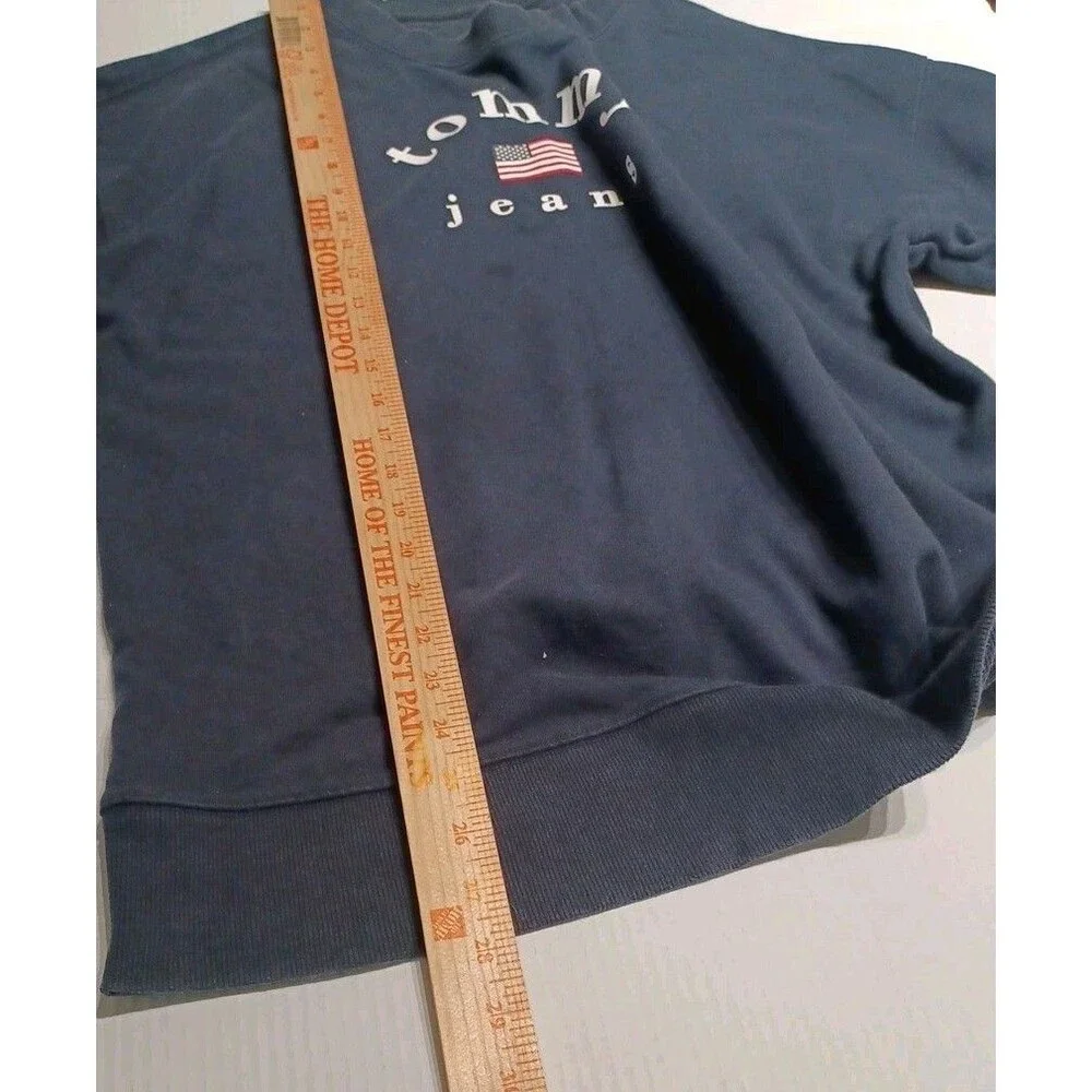Tommy Hilfiger Casual Blue Men's Logo sweatshirt size large